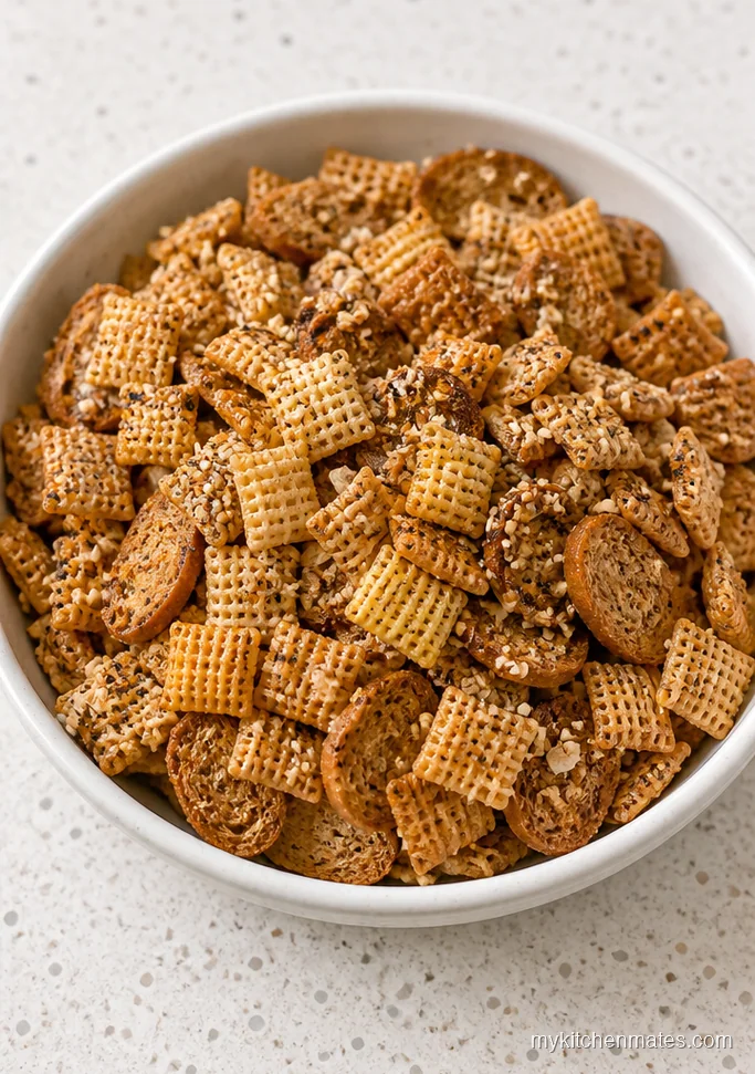 Everything Bagel Crockpot Chex Mix