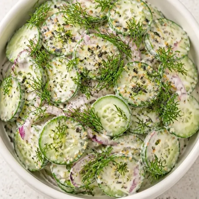 Creamy Everything Bagel Cucumber Salad Everything Bagel Cucumber Salad