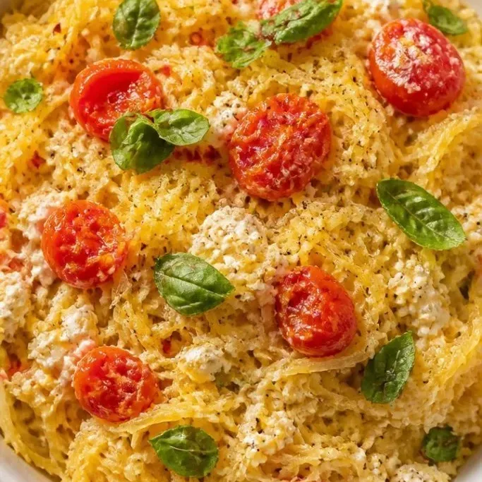 Sheet Pan Roasted Feta Spaghetti Squash Feta Spaghetti Squash