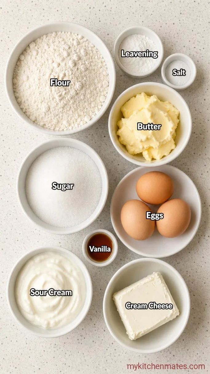 Cream Cheese Filled Bundt Cake Ingredients
