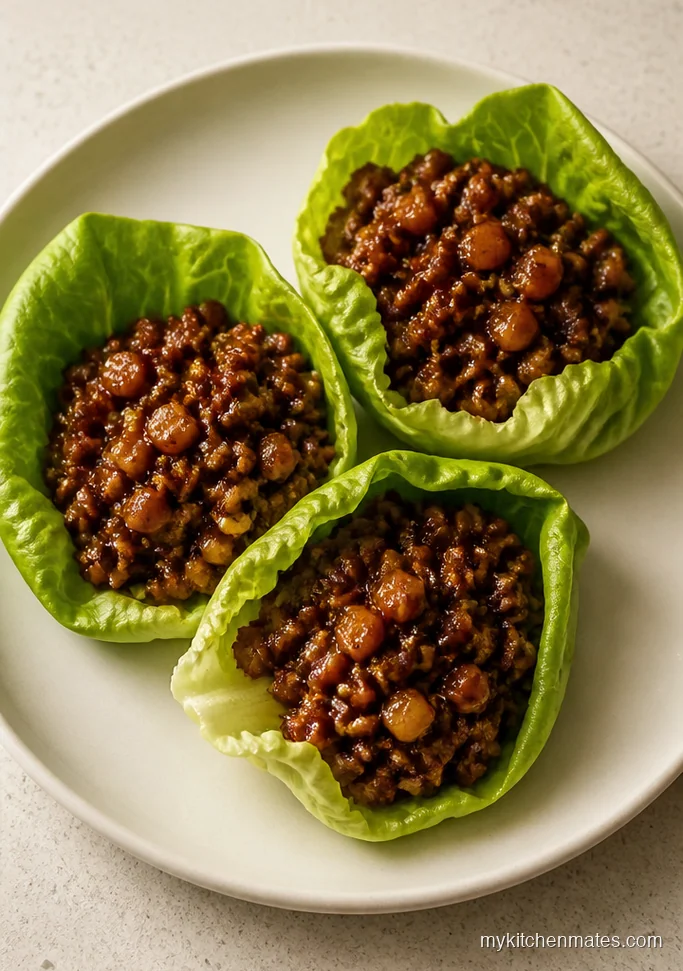 Firecracker Ground Turkey Lettuce Cups