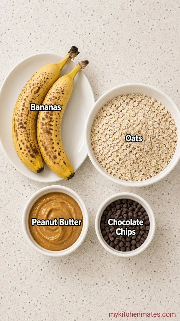 4-Ingredient Flourless Oatmeal Cookies Ingredients