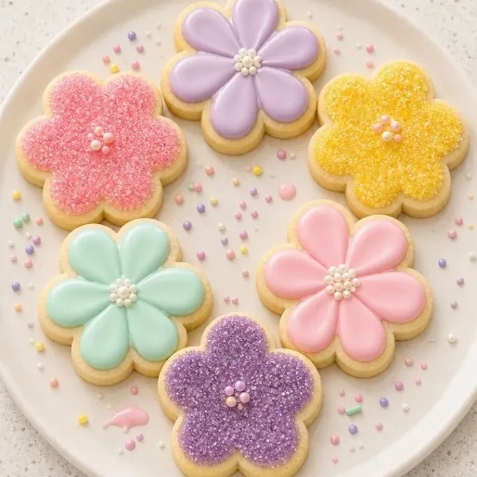 Buttery Flower Sugar Cookies That Hold Their Shape Flower Sugar Cookies