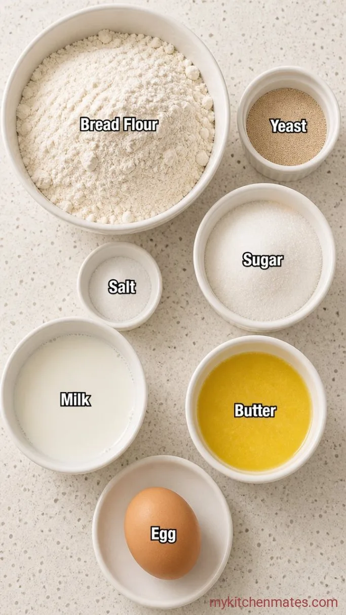 Soft and Fluffy Dinner Rolls Ingredients