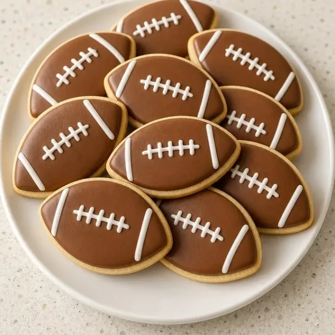 Football Sugar Cookies