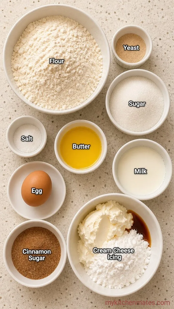 Soft Freezer Cinnamon Rolls (Bake Fresh Anytime) Ingredients