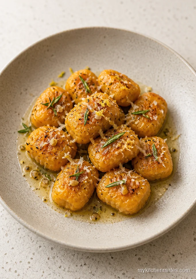 Freezer Gnocchi with Rosemary Brown Butter