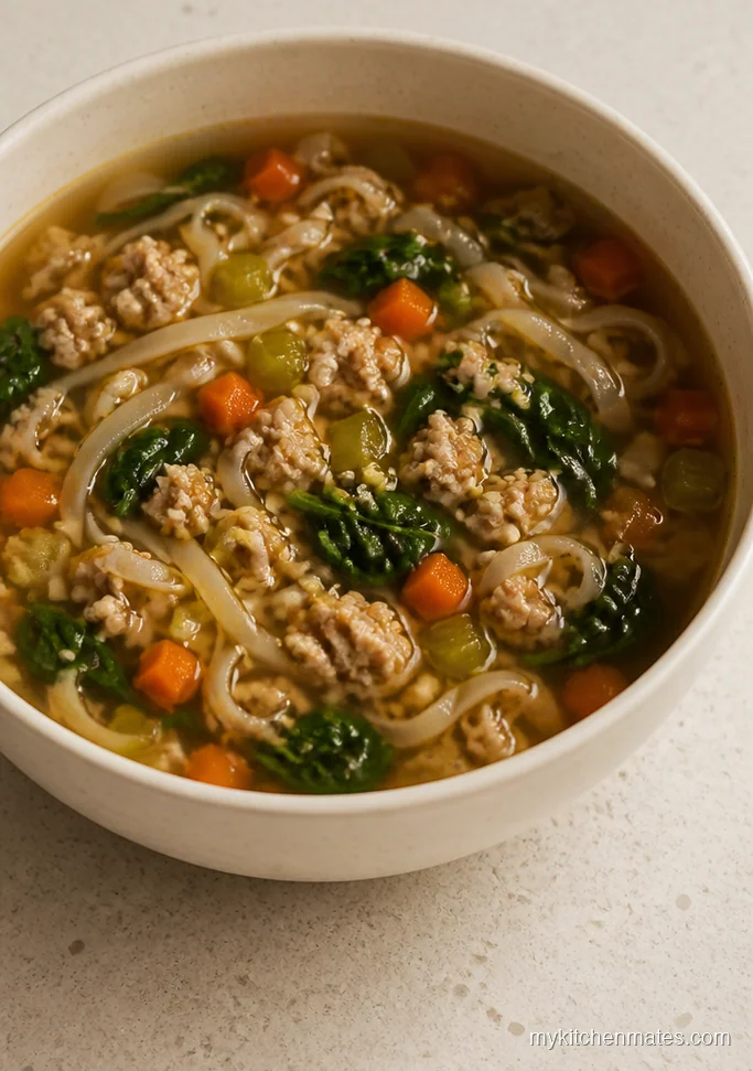 Freezer-Ready Turkey and Spinach Rice Noodle Soup