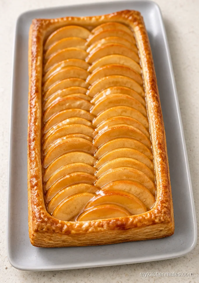 French Apple Tart with Apricot Glaze