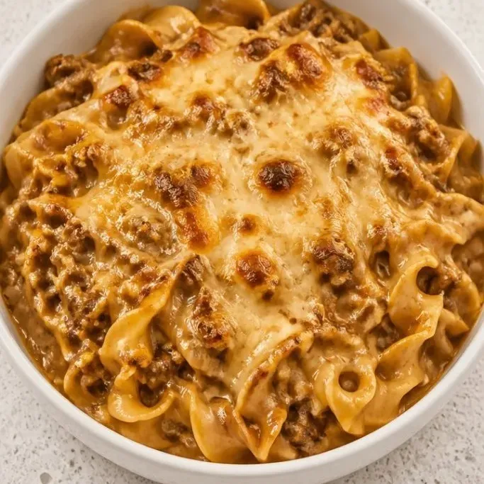 French Onion Beef and Noodles
