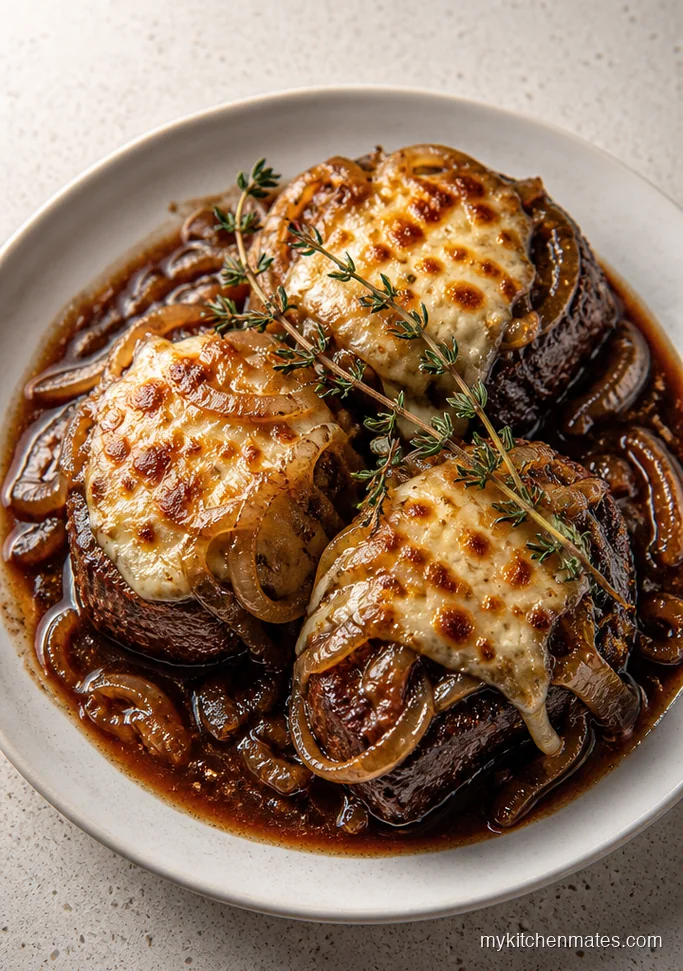 French Onion Crock Pot Round Steak
