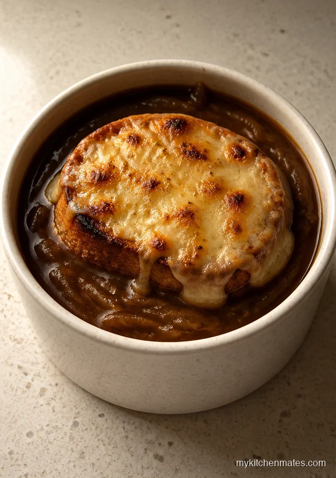French Onion Soup with Cheesy Toasts