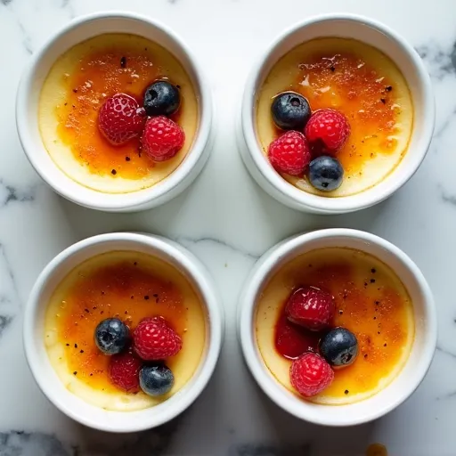 Fresh Berry and Citrus Creme Brulee