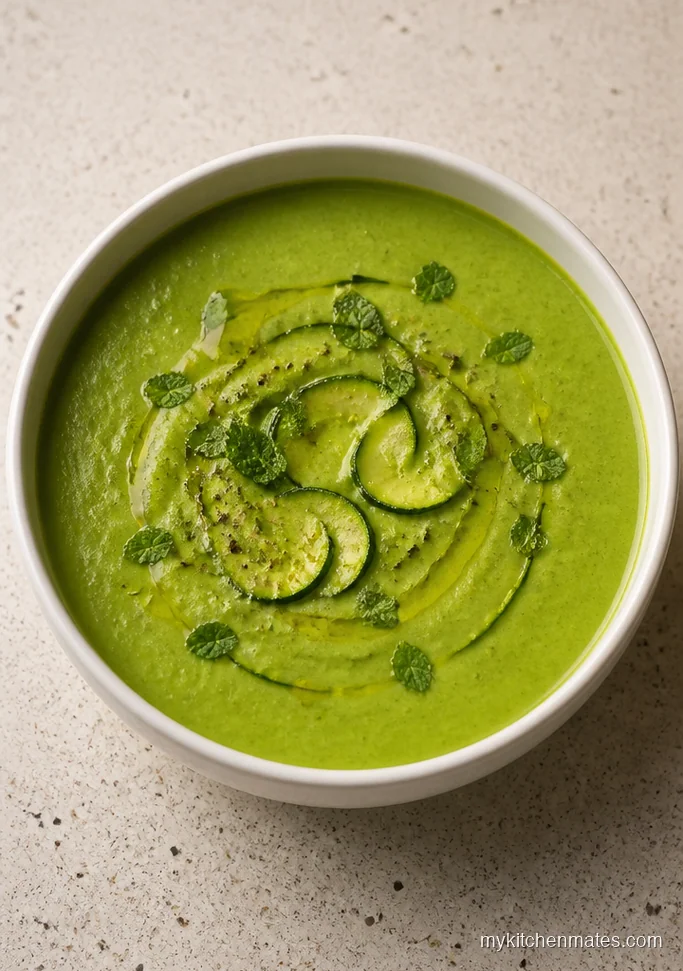 Fresh Pea and Zucchini Soup
