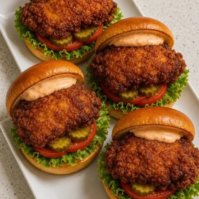 Crispy Buttermilk Fried Chicken Burger Fried Chicken Burger