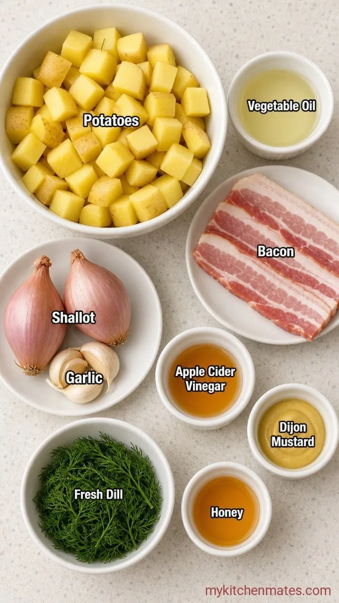 Crispy Fried Potato Salad Ingredients
