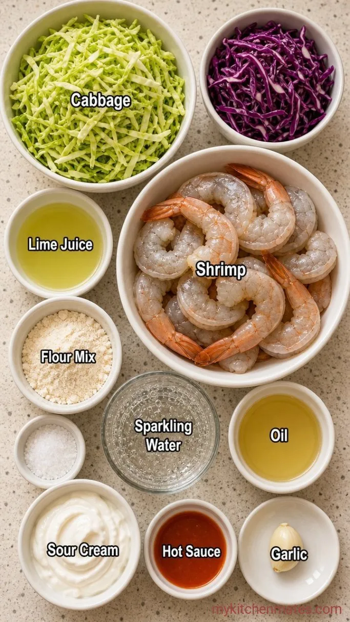 30-Minute Crispy Fried Shrimp Tacos Ingredients