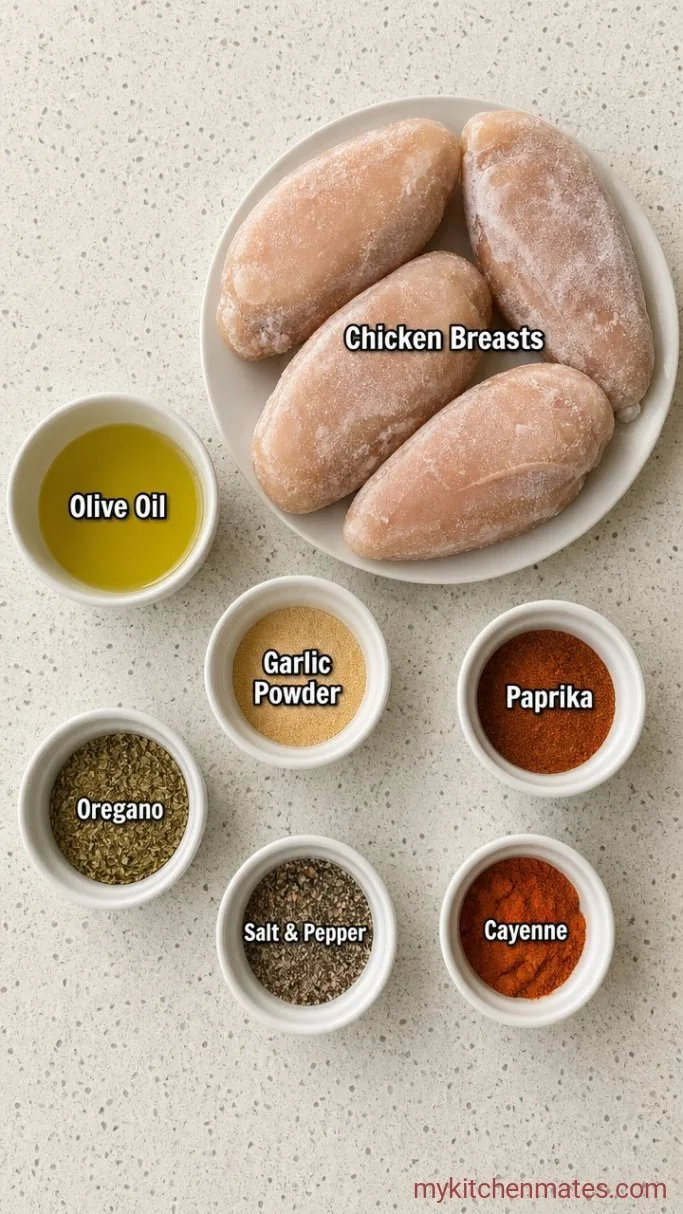 Juicy Oven-Baked Frozen Chicken Breast (No Thawing!) Ingredients