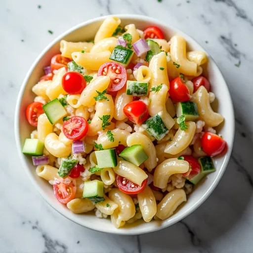 Garden Fresh Vegetable Mac Salad