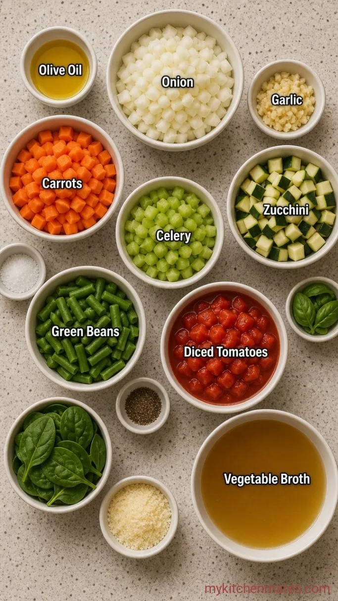 30-Minute Garden Vegetable Soup Ingredients