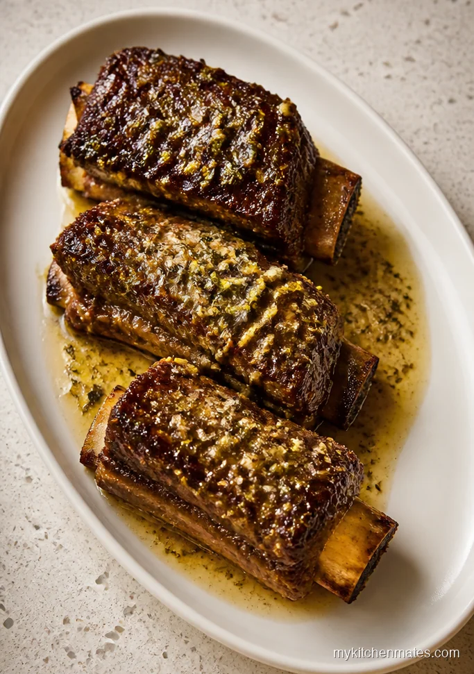 Garlic Herb Butter Beef Ribs