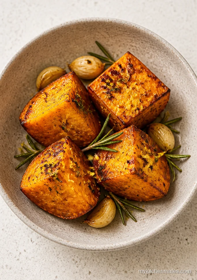 Garlic Herb Roasted Sweet Potatoes
