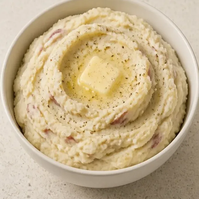 Skin-On Garlic Mashed Red Potatoes garlic mashed red potatoes