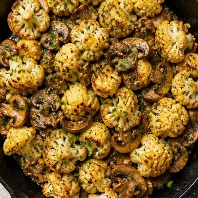 Garlic Mushroom Cauliflower Skillet