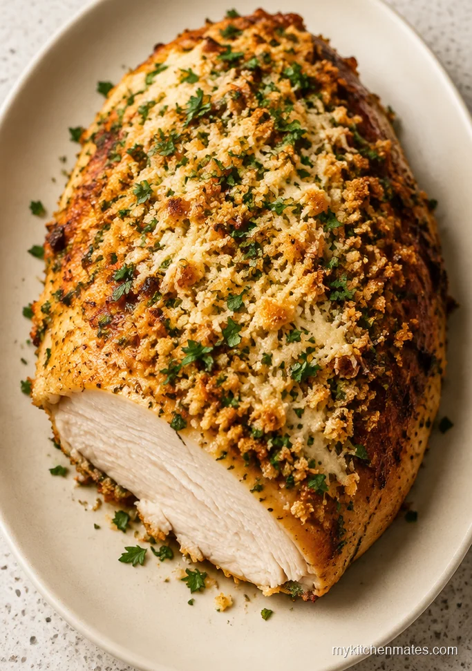 Garlic Parmesan Crusted Turkey Breast