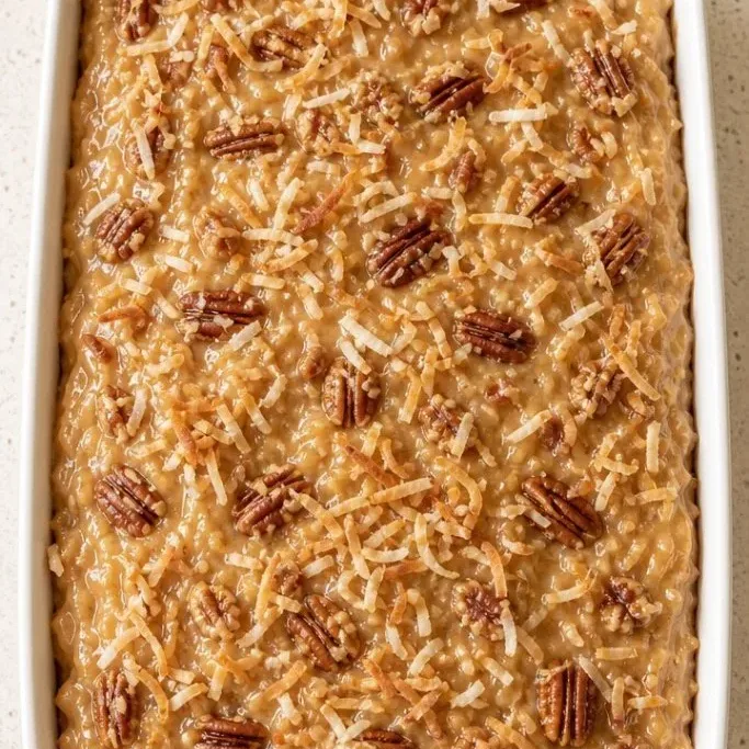 German Chocolate Sheet Cake (So Much Easier Than Layers) German Chocolate Sheet Cake