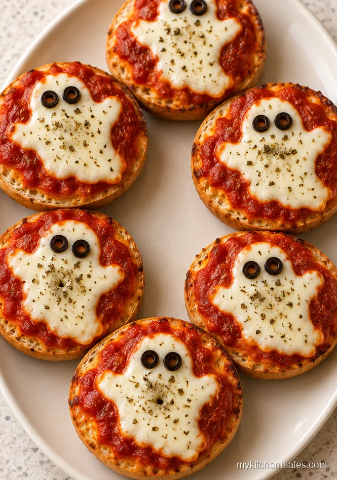 13 Spooky Halloween Party Finger Foods for Your Bash Ghost Pizza Bagels