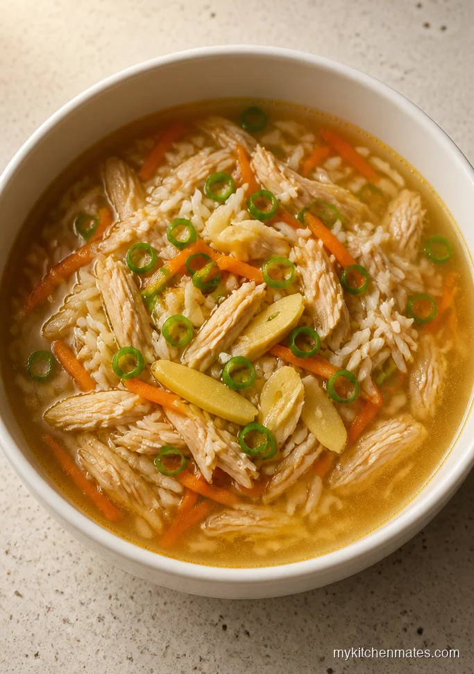 Ginger Garlic Turkey Rice Soup