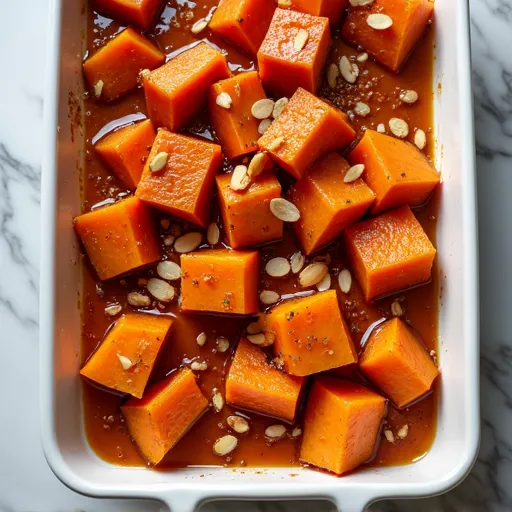 Ginger-Spiced Candied Yams with Toasted Almonds