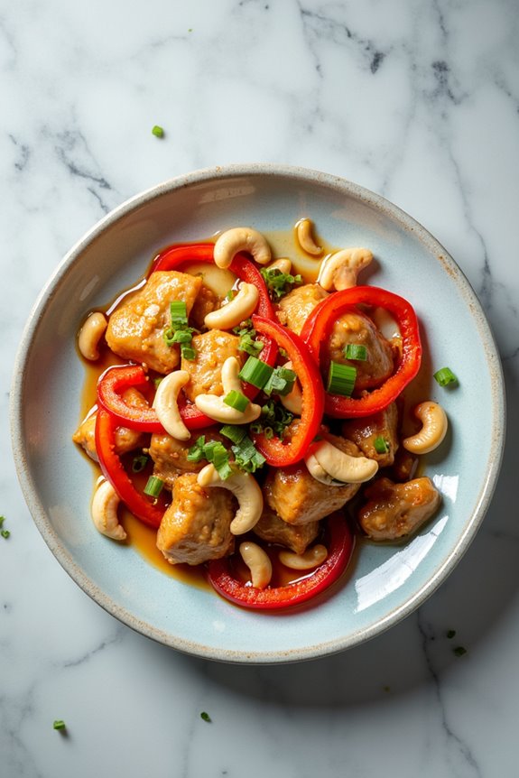 ginger chicken with cashews