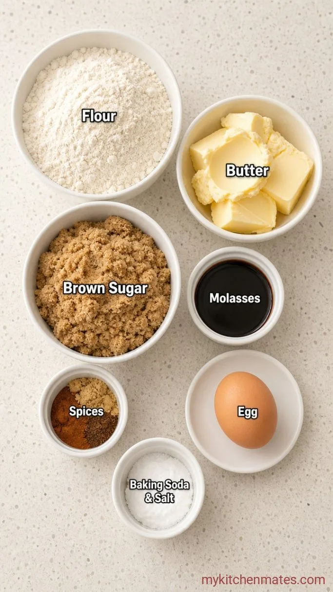Easy No-Spread Gingerbread House Cookies Ingredients