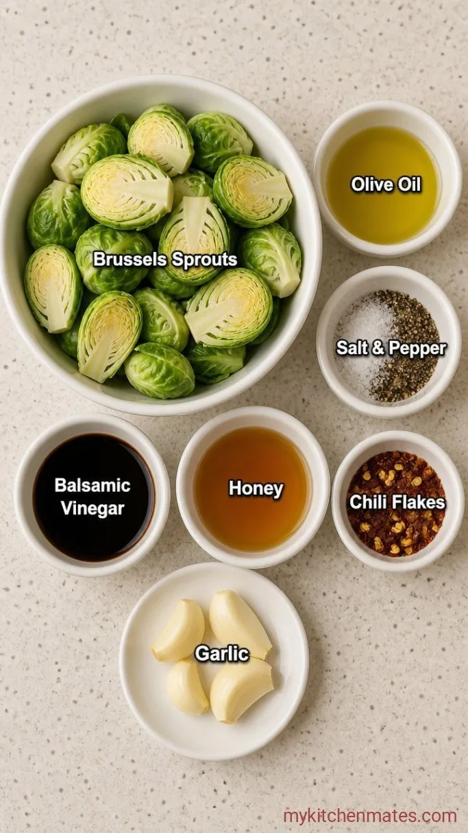 Sticky Glazed Brussels Sprouts (Ready in 25 Minutes) Ingredients