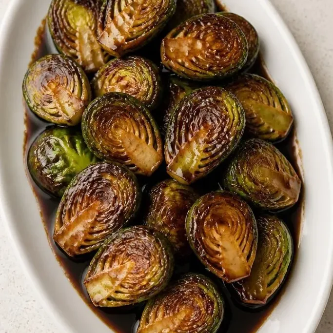 Sticky Glazed Brussels Sprouts (Ready in 25 Minutes) Glazed Brussel Sprouts