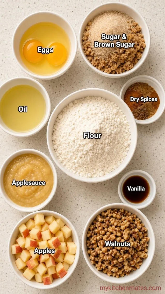 Moist Gluten Free Apple Bread Ingredients