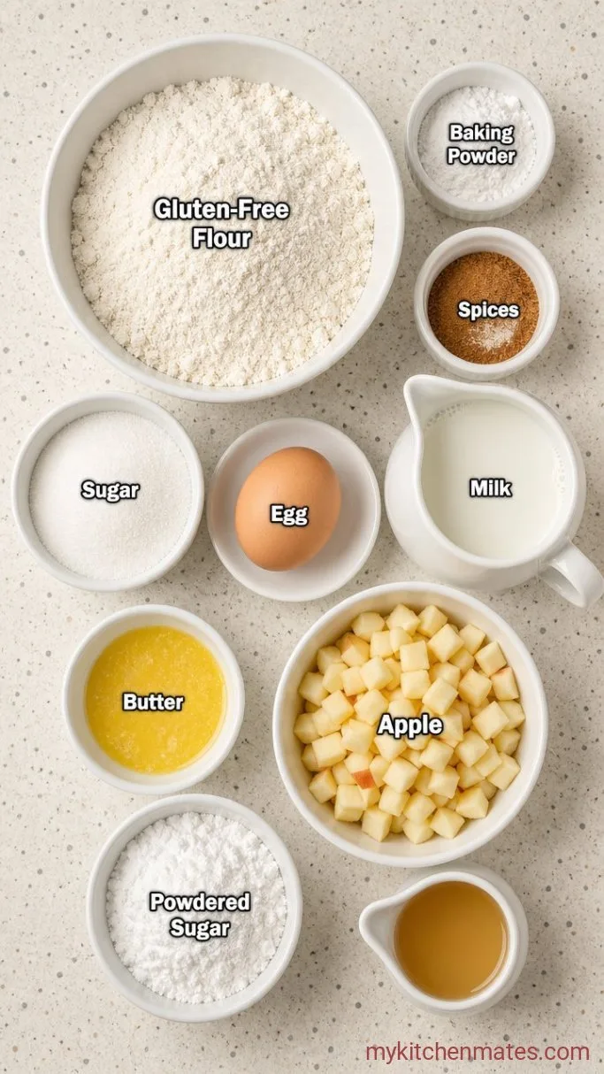 Crispy Gluten Free Apple Fritters Ingredients