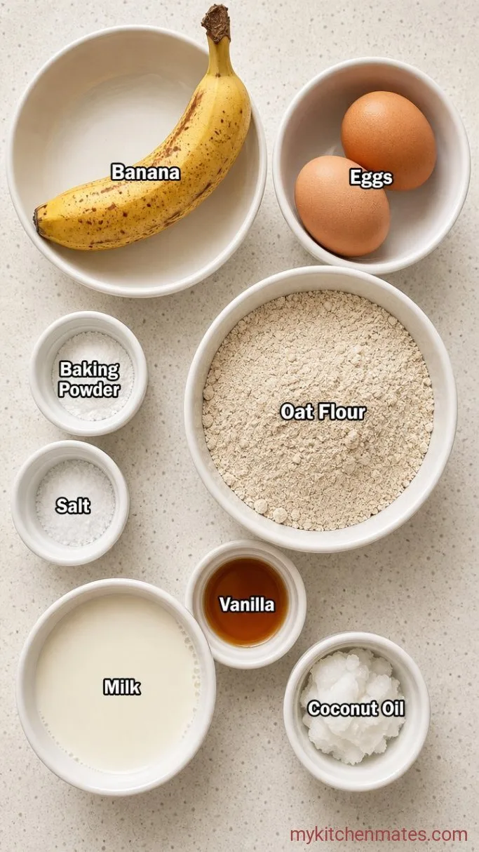 Fluffy Gluten-Free Banana Pancakes Ingredients