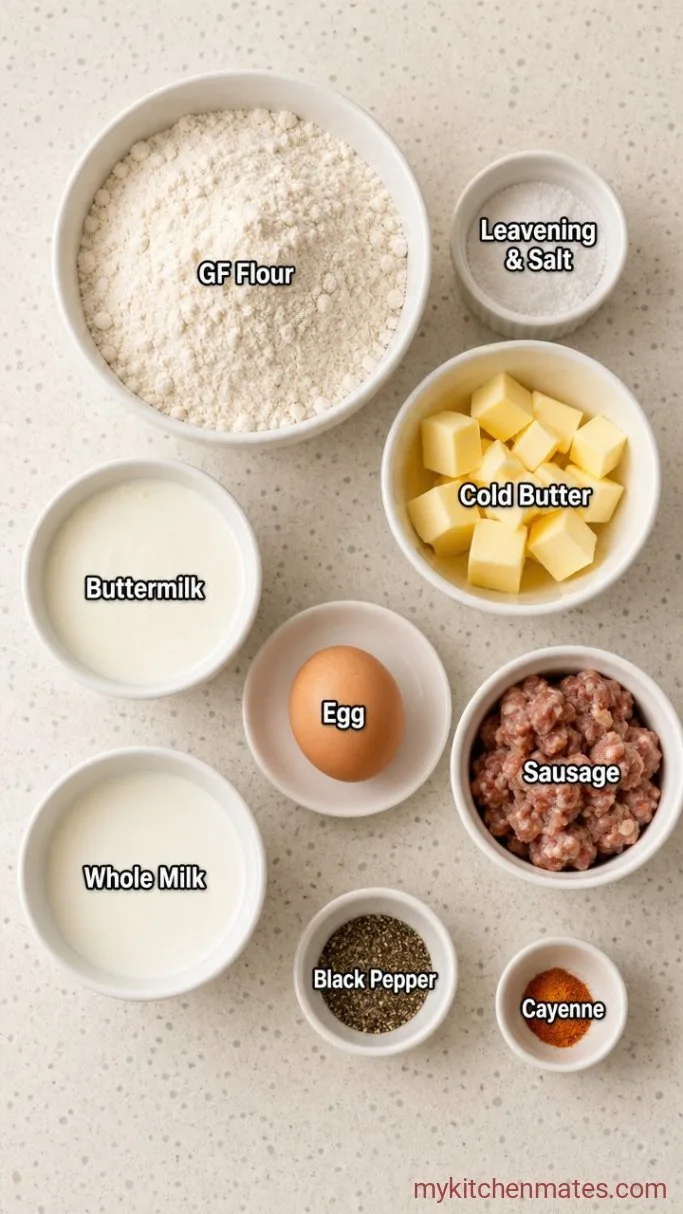 Fluffy Gluten-Free Biscuits with Creamy Sausage Gravy Ingredients
