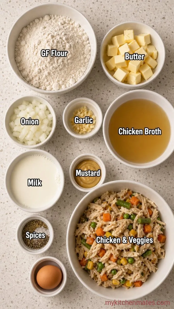 Skillet Gluten Free Chicken Pot Pie Ingredients