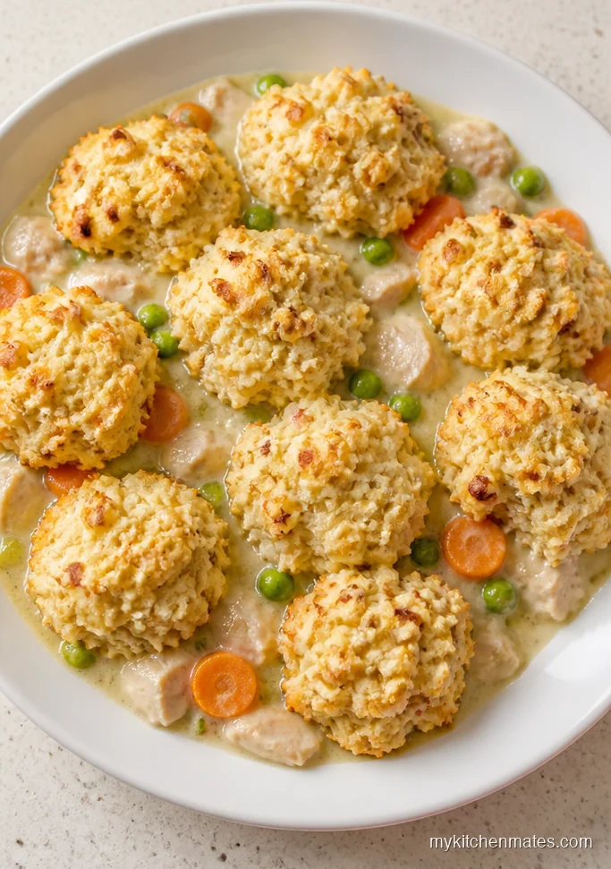 Gluten Free Chicken Pot Pie with Almond Drop Biscuits