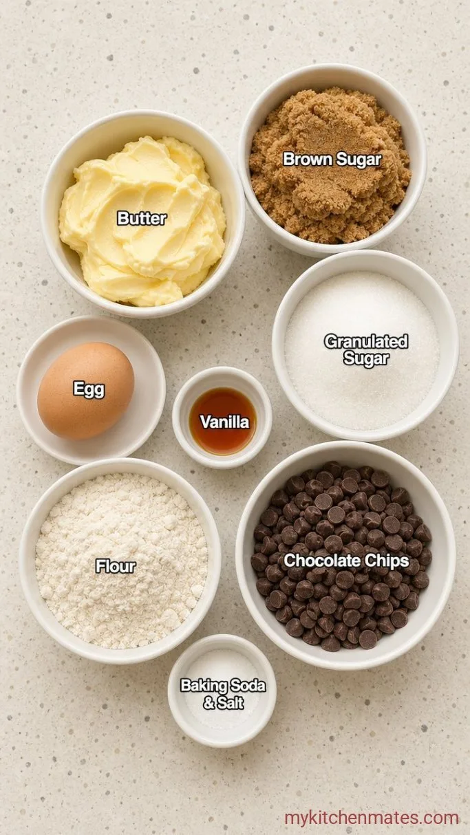 Soft and Chewy Gluten Free Chocolate Chip Cookies Ingredients