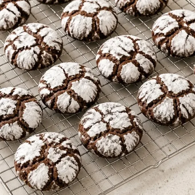 Gluten Free Chocolate Crinkle Cookies
