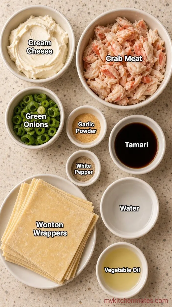 Crispy Gluten-Free Crab Rangoon Ingredients