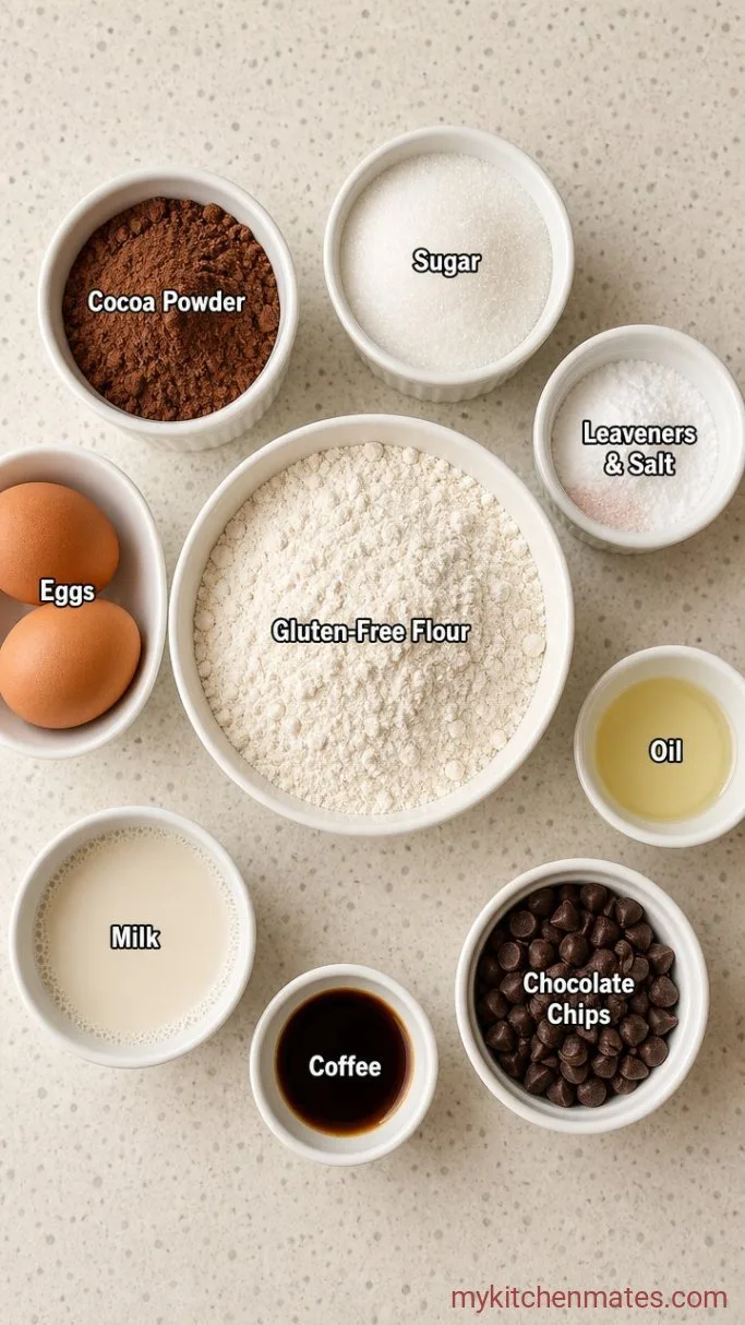 Rich Gluten Free Dairy Free Chocolate Cake Ingredients