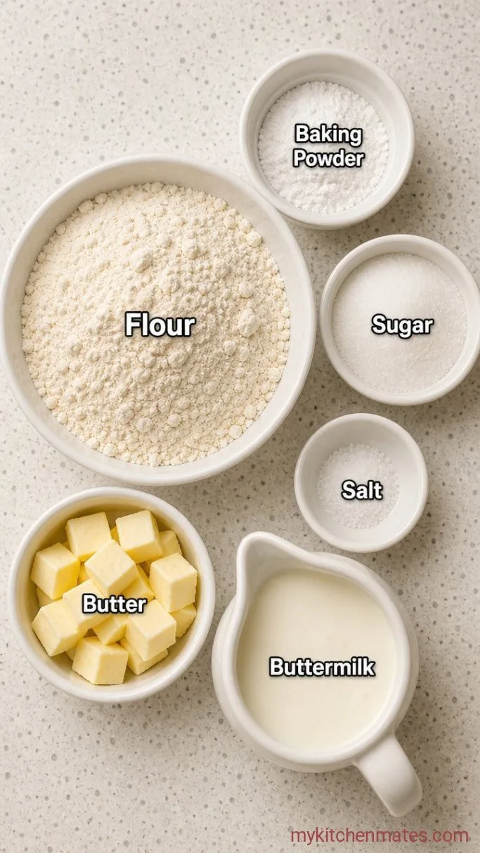 Quick and Fluffy Gluten Free Drop Biscuits Ingredients