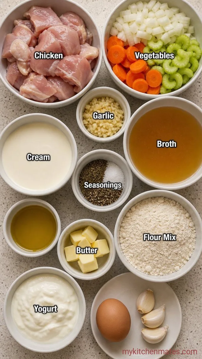 Easy Gluten-Free Chicken and Dumplings (Fluffy Drop Dumplings) Ingredients