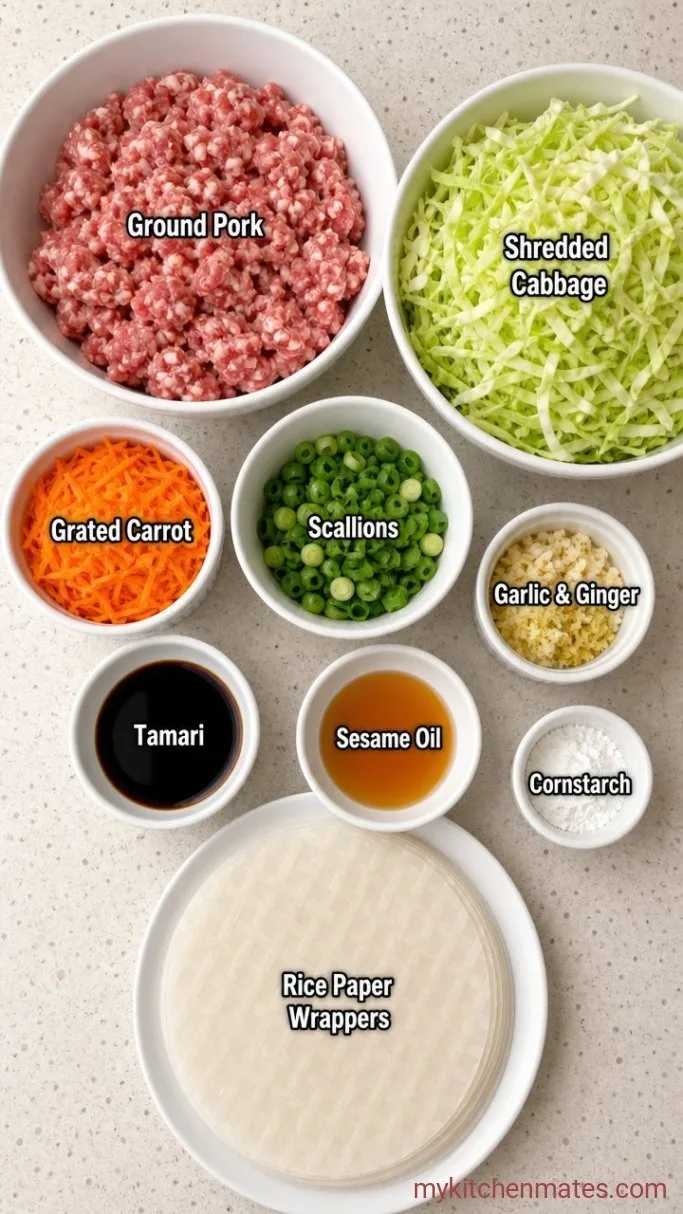 Crispy Baked Gluten Free Egg Rolls Ingredients